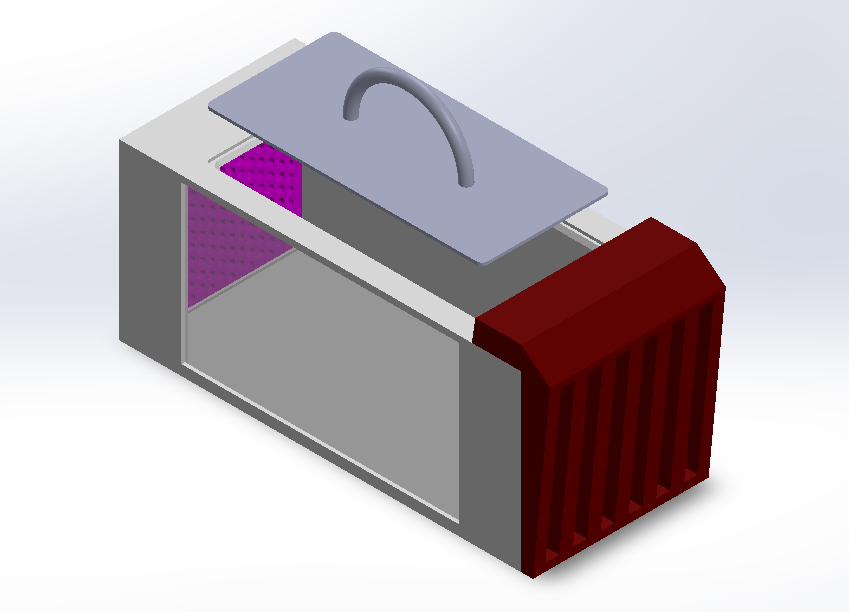 Desktop wind tunnel CAD image